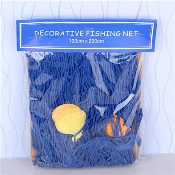 Natural Fishing Net Decor with Shells 79 Inch Beach Theme Decor for Party Home - Picture 2 of 7